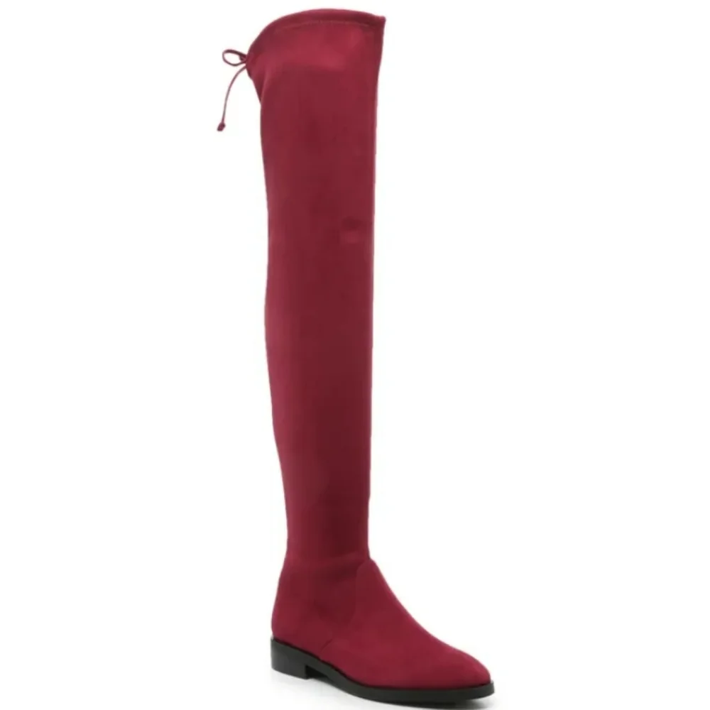 STUART WEITZMAN JOCEY SUEDE OVER-THE-KNEE FLAT BOOT
